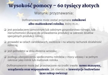 Dofinansowanie na rozwój gospodarstw rolnych