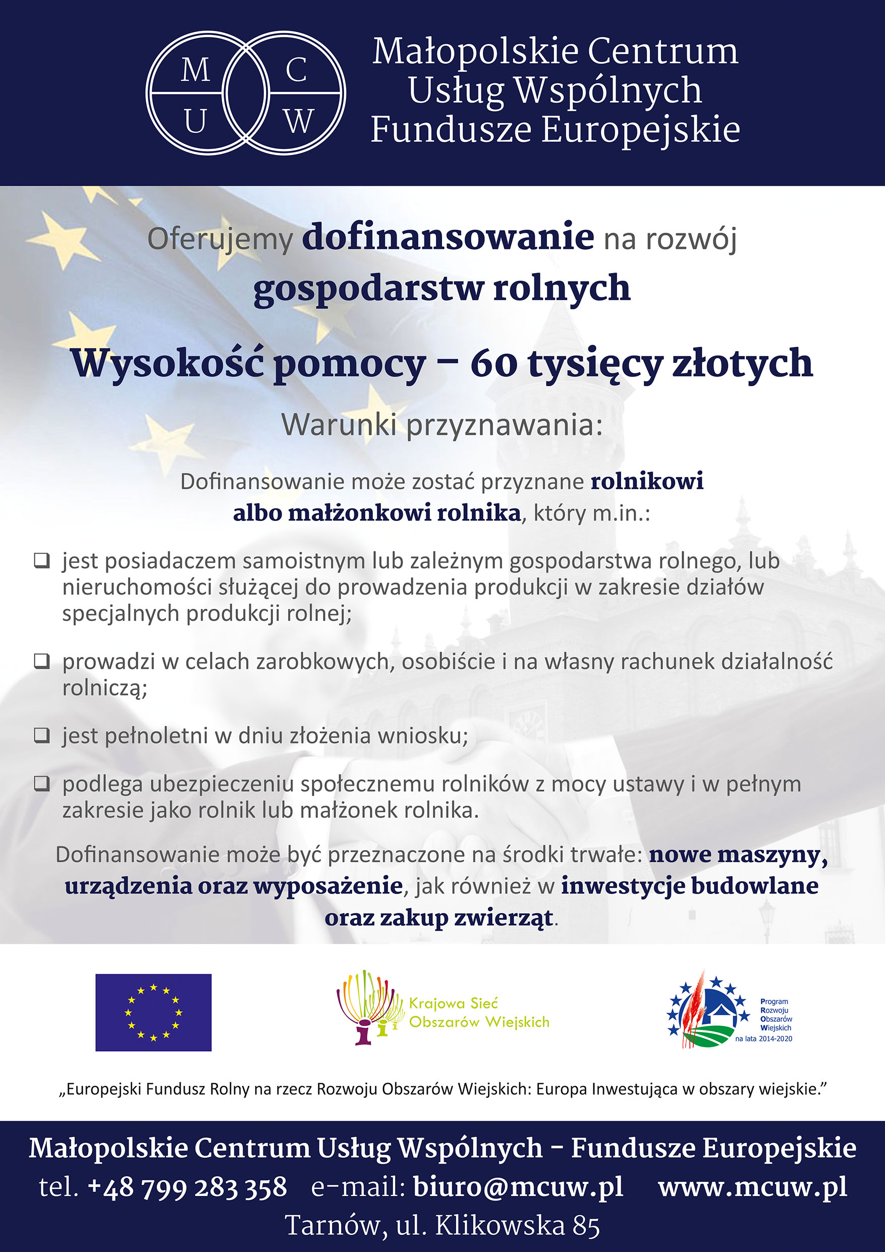 Dofinansowanie na rozwój gospodarstw rolnych