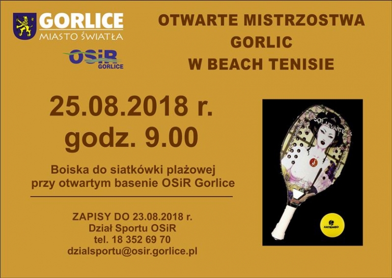 Otwarte Mistrzostwa Gorlic w Beach Tenisie