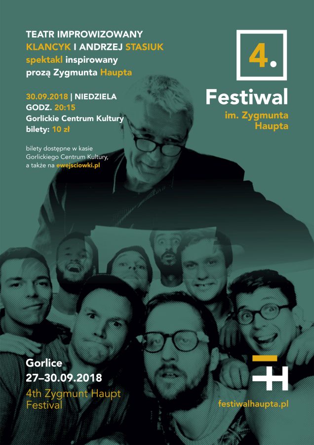 Teatr improwizowany Klancyk i Andrzej Stasiuk na zakończenie 4. Festiwalu im. Zygmunta Haupta
