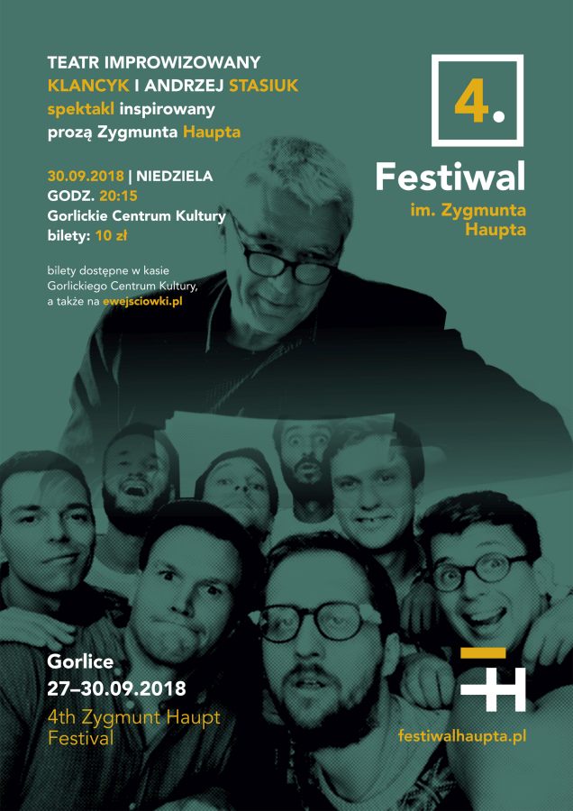 Teatr improwizowany Klancyk i Andrzej Stasiuk na zakończenie 4. Festiwalu im. Zygmunta Haupta