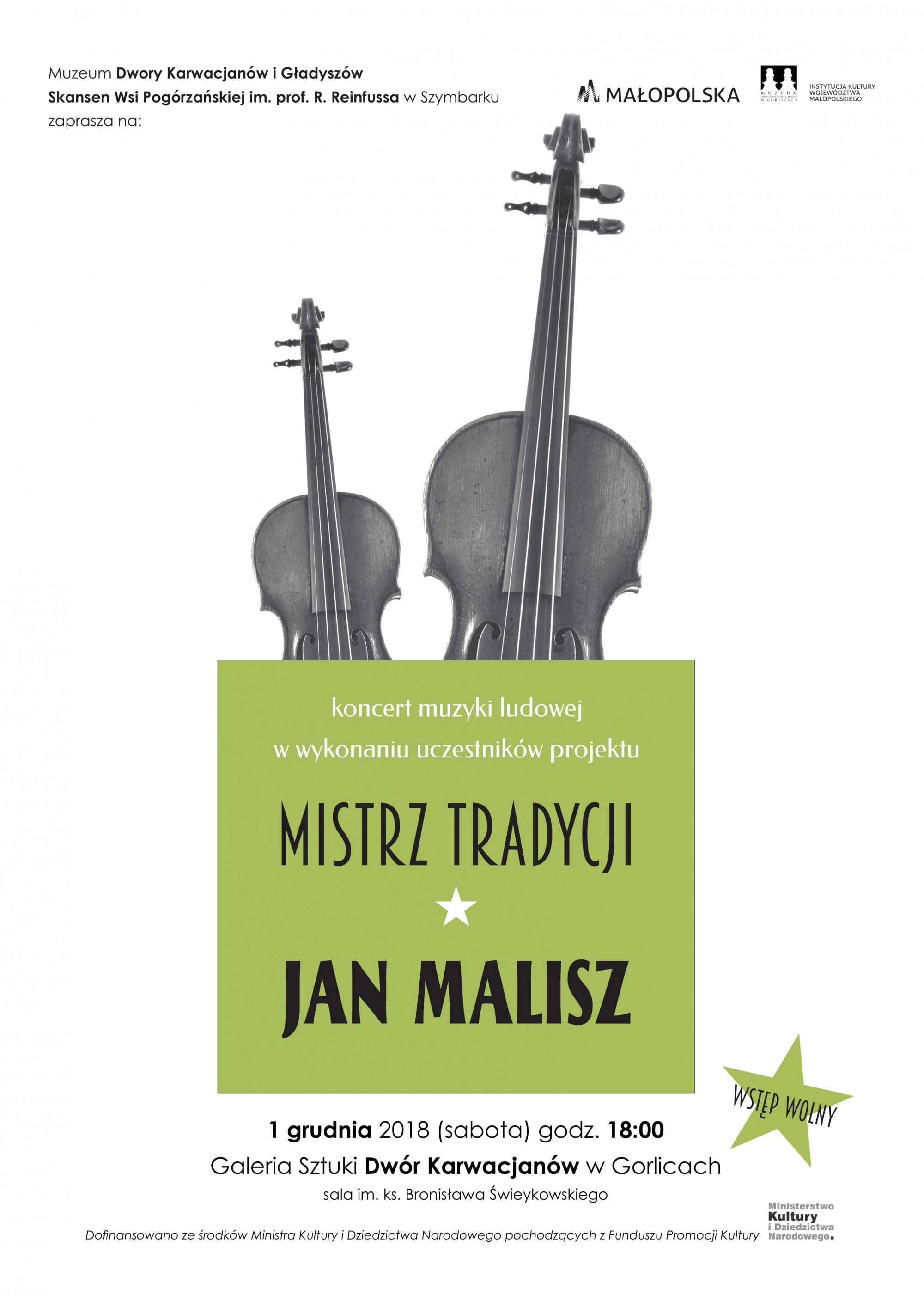 Koncert uczestników projektu Mistrz Tradycji - Jan Malisz