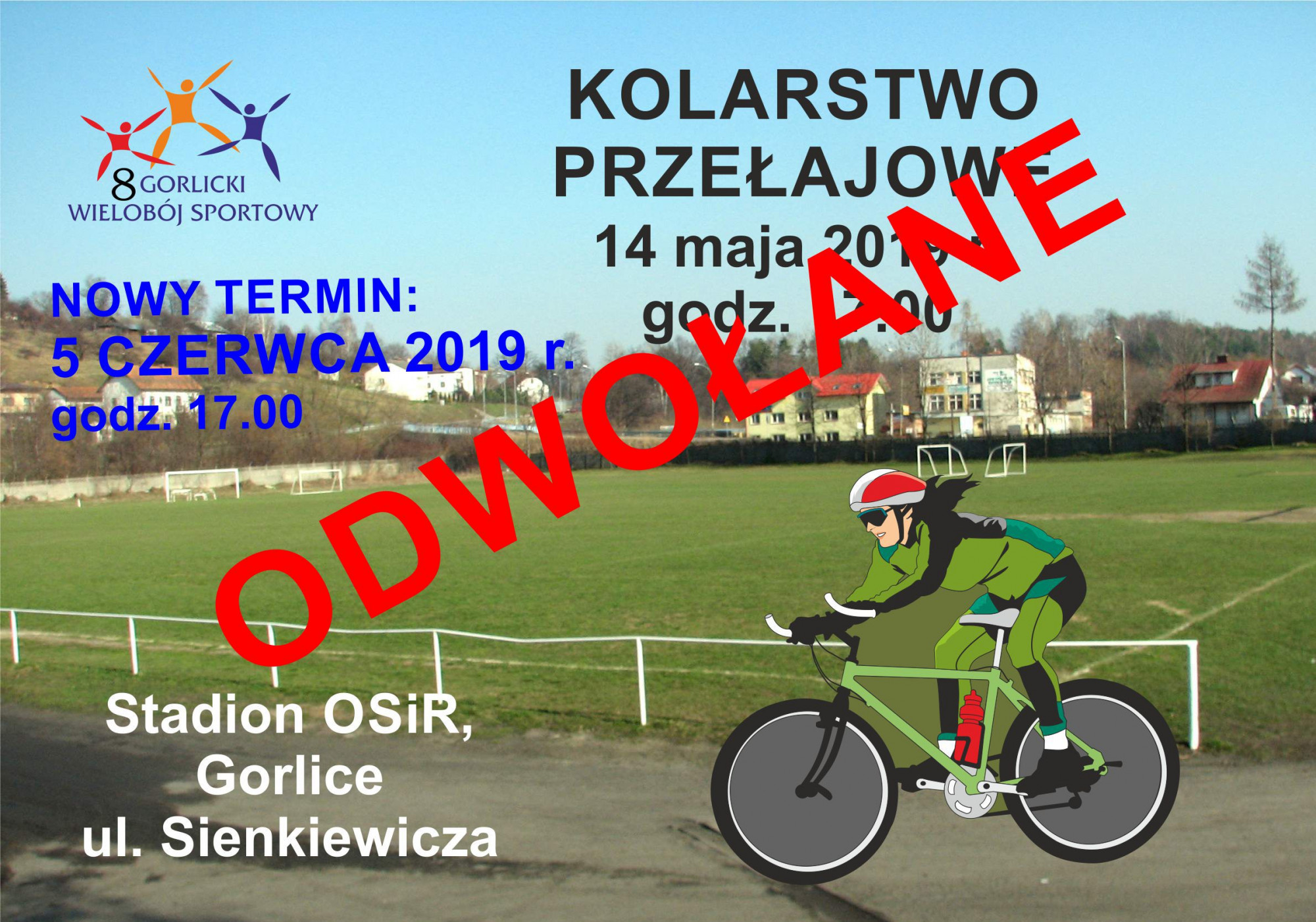 Zawody kolarski odwołane