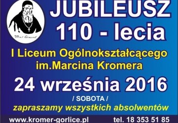 Jubileusz 110-lecia I LO im. M. Kromera