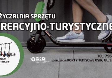 Działa wypożyczalania sprzętu rekreacyjno-turystycznego