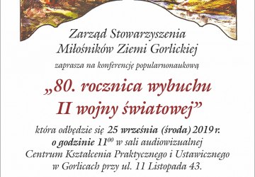 Konferencja 80. Rocznica wybuchu II wojny światowej