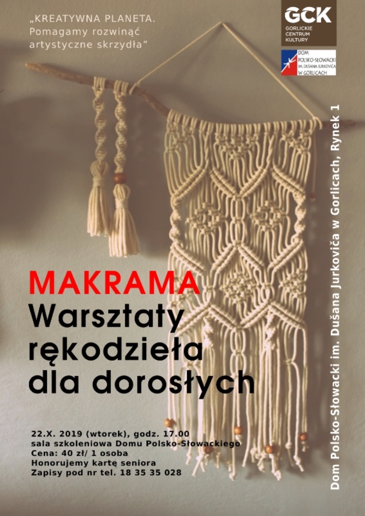 Makrama - warsztaty rękodzieła dla dorosłych