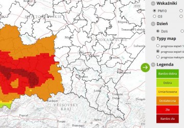 Ostrzeżenie o zanieczyszczeniu powietrza
