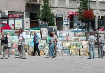 Finisaż wystawy Grupy Plastycznej RELACJE na gorlickim rynku