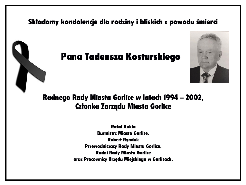 Zmarł Tadeusz Kosturski