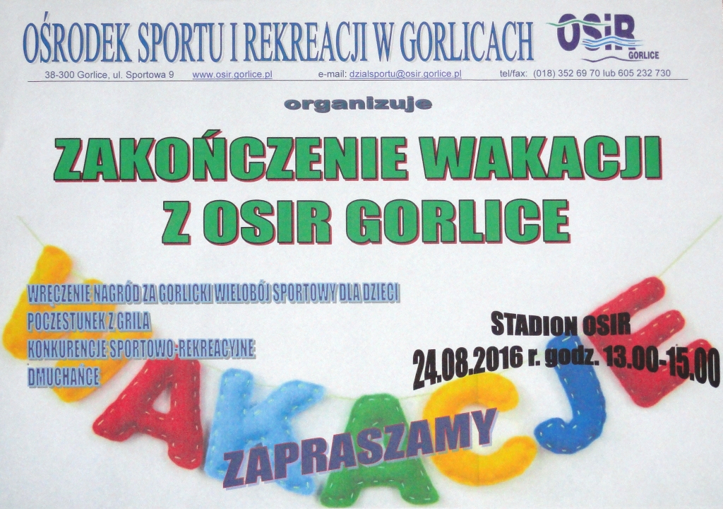 Zakończenie wakacji z OSIR