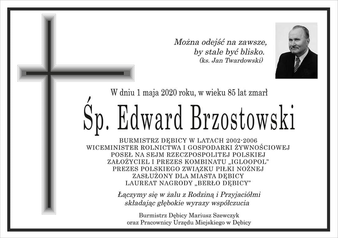 Nekrolog Edwarda Brzostowskiego.