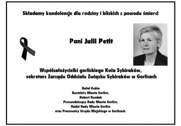Zmarła Julia Romana Petit