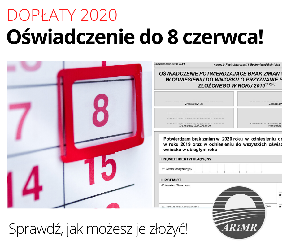 Dopłaty ARiMR 2020