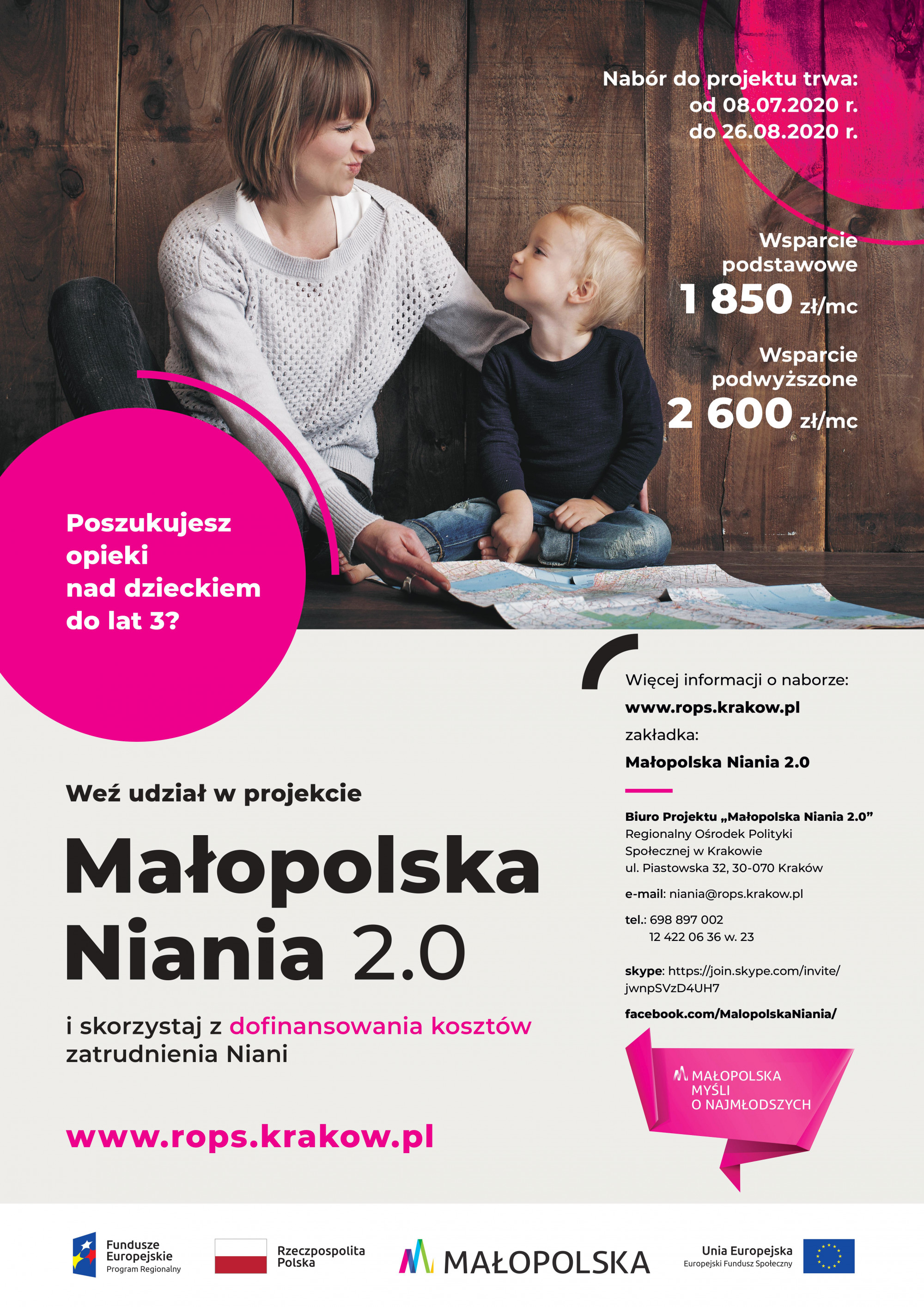 Rusza III nabór do programu Małopolska Niania 2.0