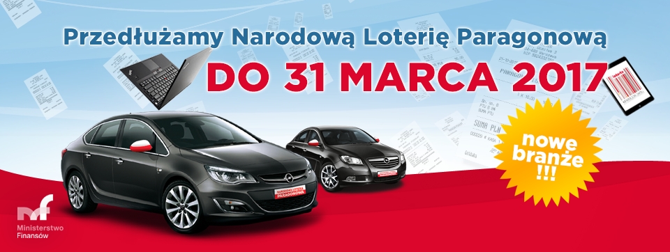 Narodowa Loteria Paragonowa przedłużona do marca 2017 r.