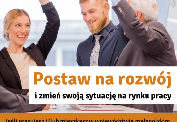 plakat „Stawiam na rozwój”.