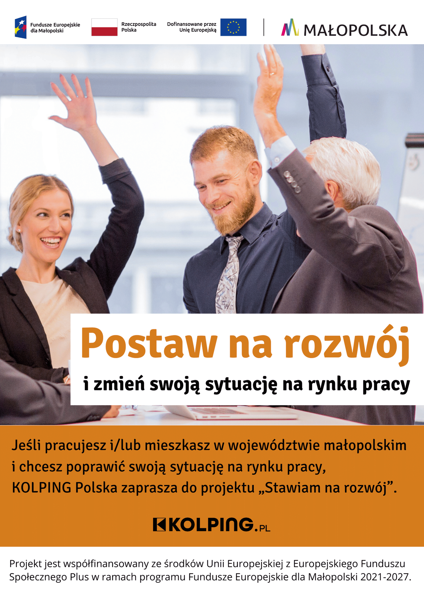 plakat „Stawiam na rozwój”.