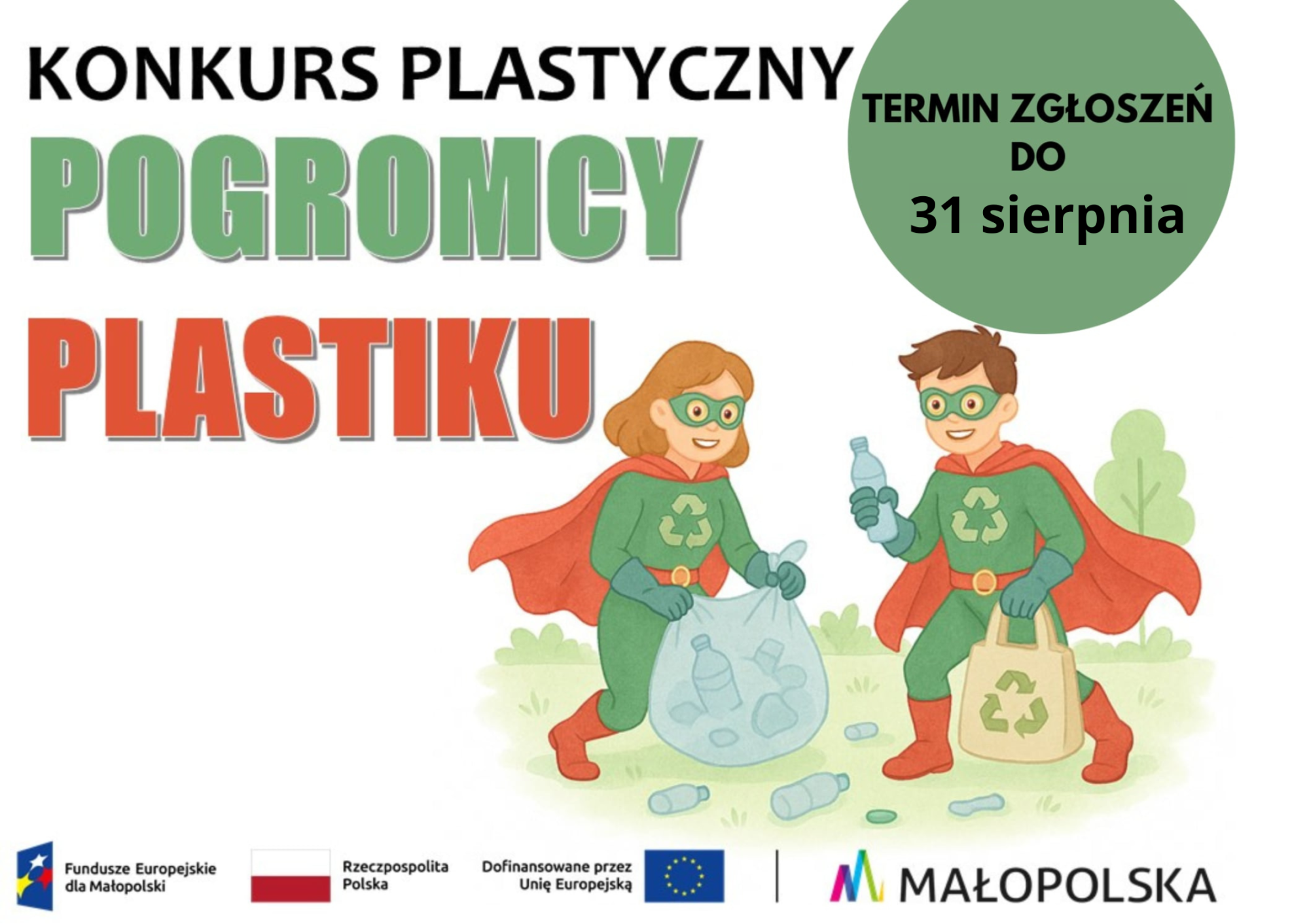 Konkurs plastyczny „Pogromcy Plastiku” – czekamy na Wasze prace do końca wakacji!