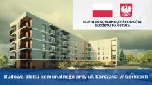 Budowa bloku komunalnego przy ul. Korczaka w Gorlicach - Link otwierany w nowym oknie Budowa bloku komunalnego przy ul. Korczaka w Gorlicach