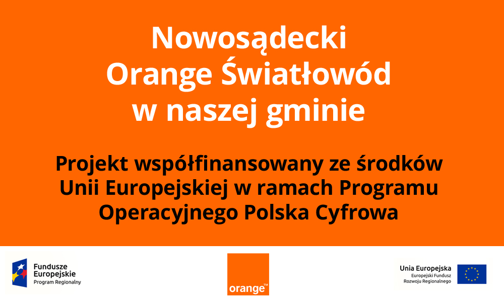 Orange światłowód