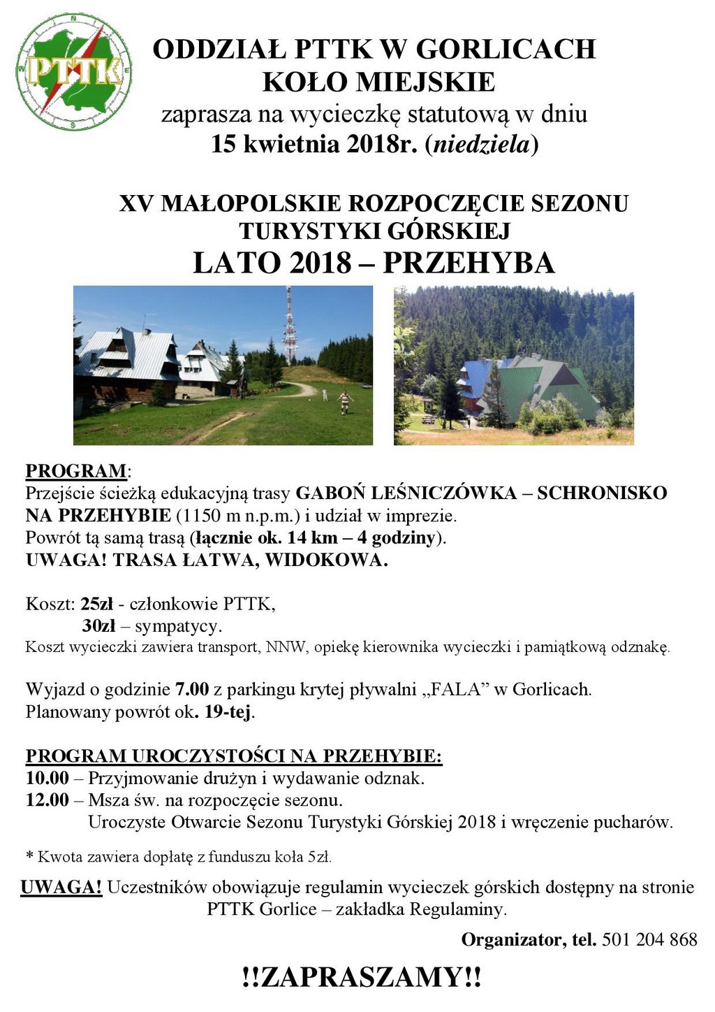 Małopolskie Rozpoczęcie Sezonu Turystyki Górskiej - Przehyba