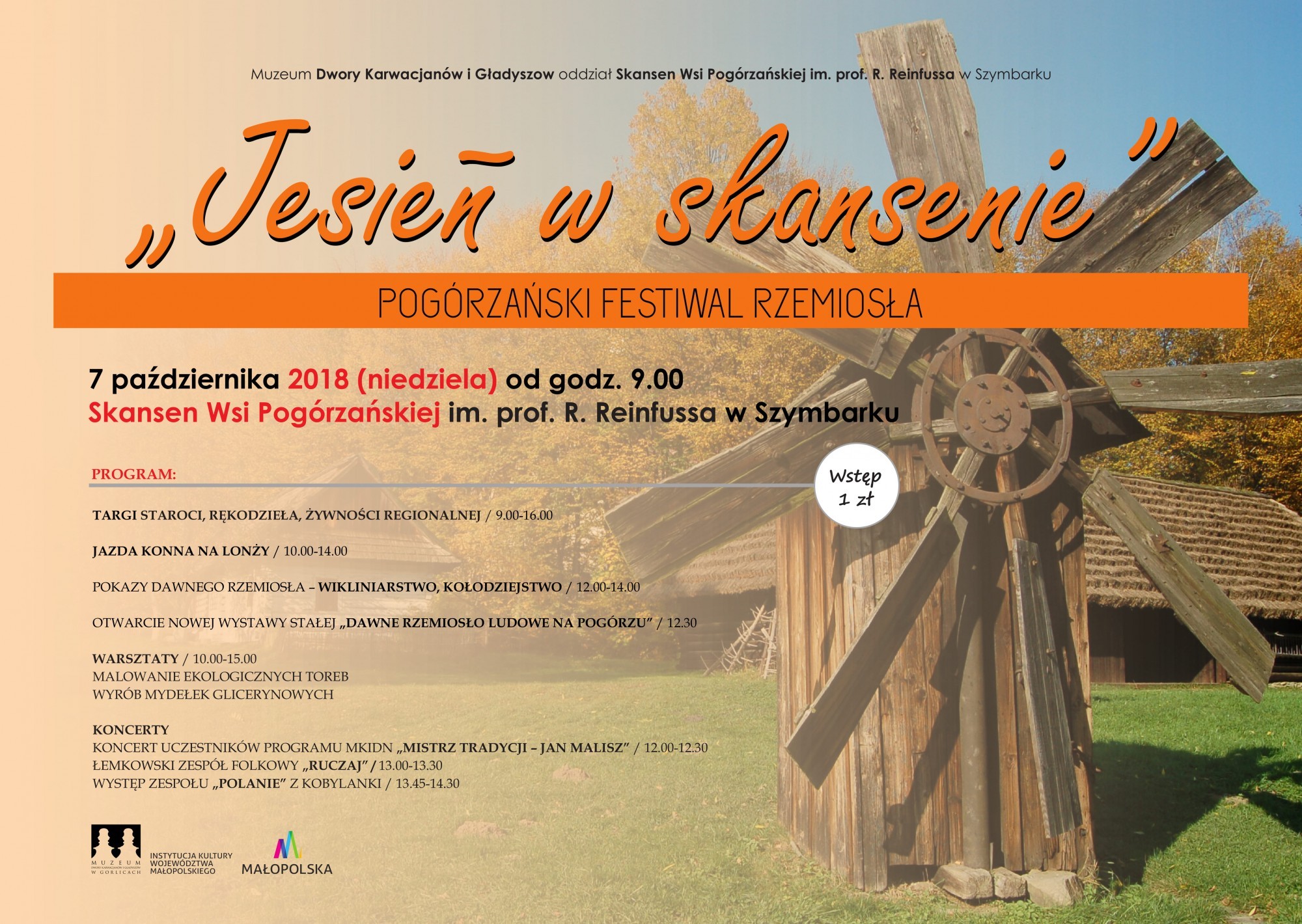 Jesień w skansenie. Pogórzański Festiwal Rzemiosła