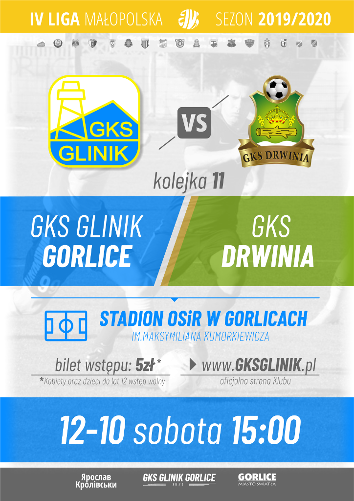Mecz IV Ligi Piłki Nożnej GKS Gorlice – GKS Drwinia