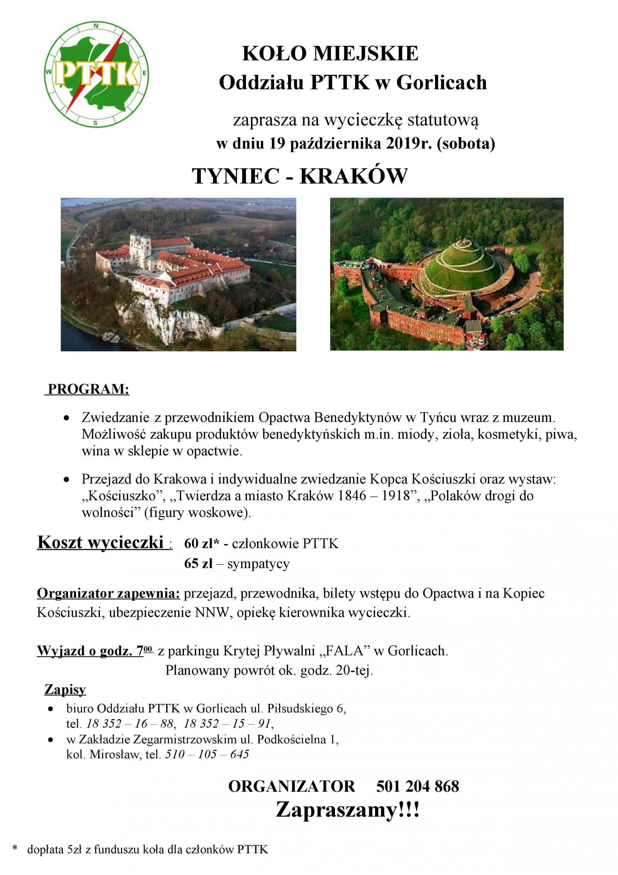 Wycieczka Tyniec - Kraków