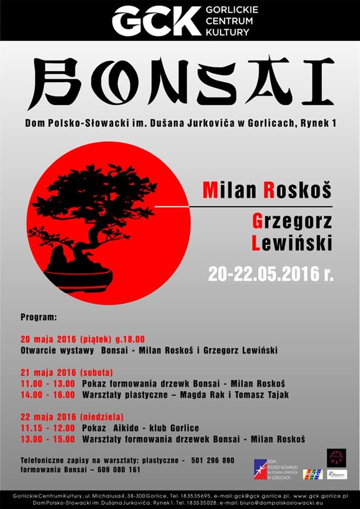 Wystawa Bonsai - Milan Roskoš i Grzegorz Lewiński
