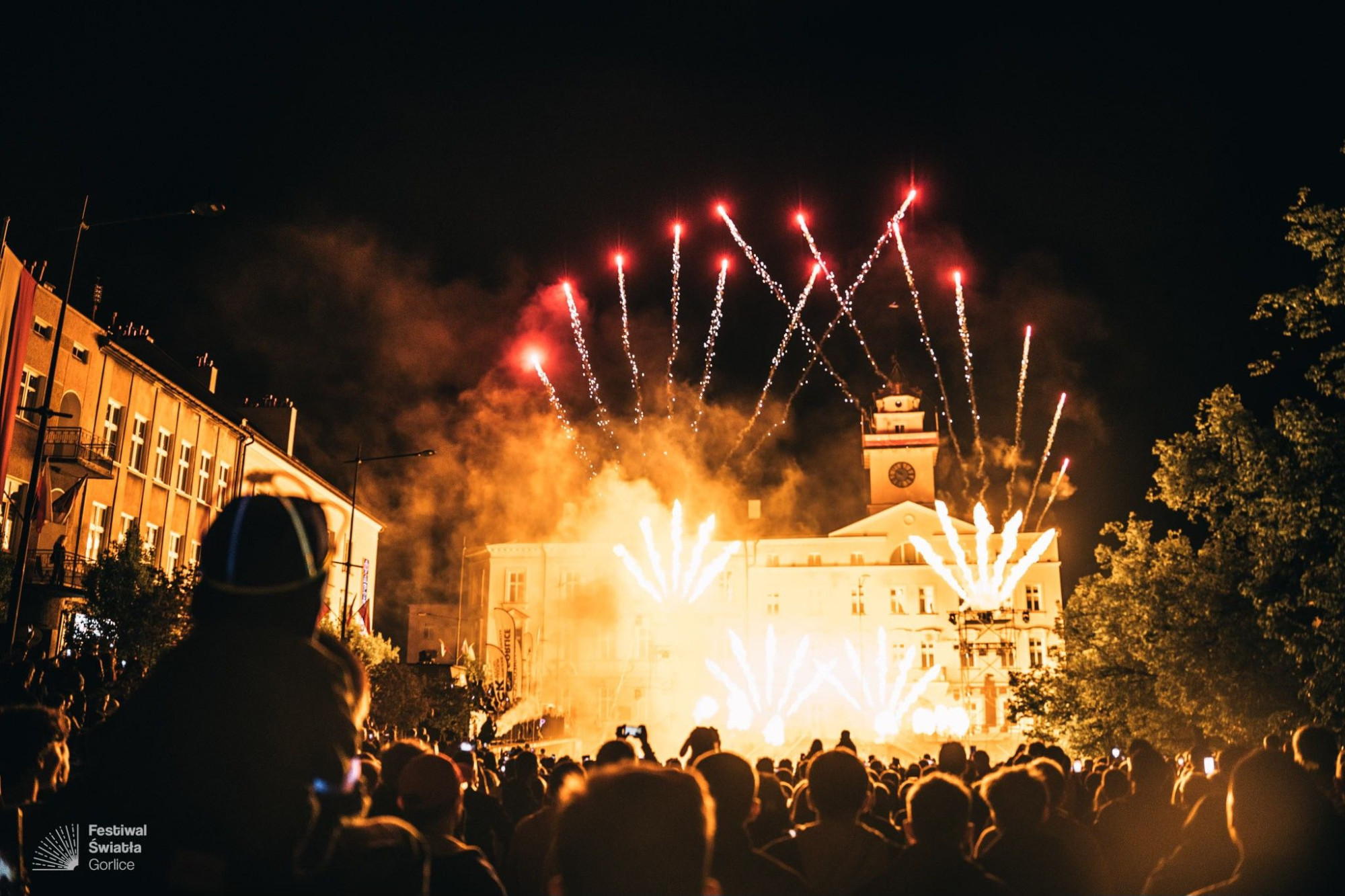Festiwal Światła na rynku.