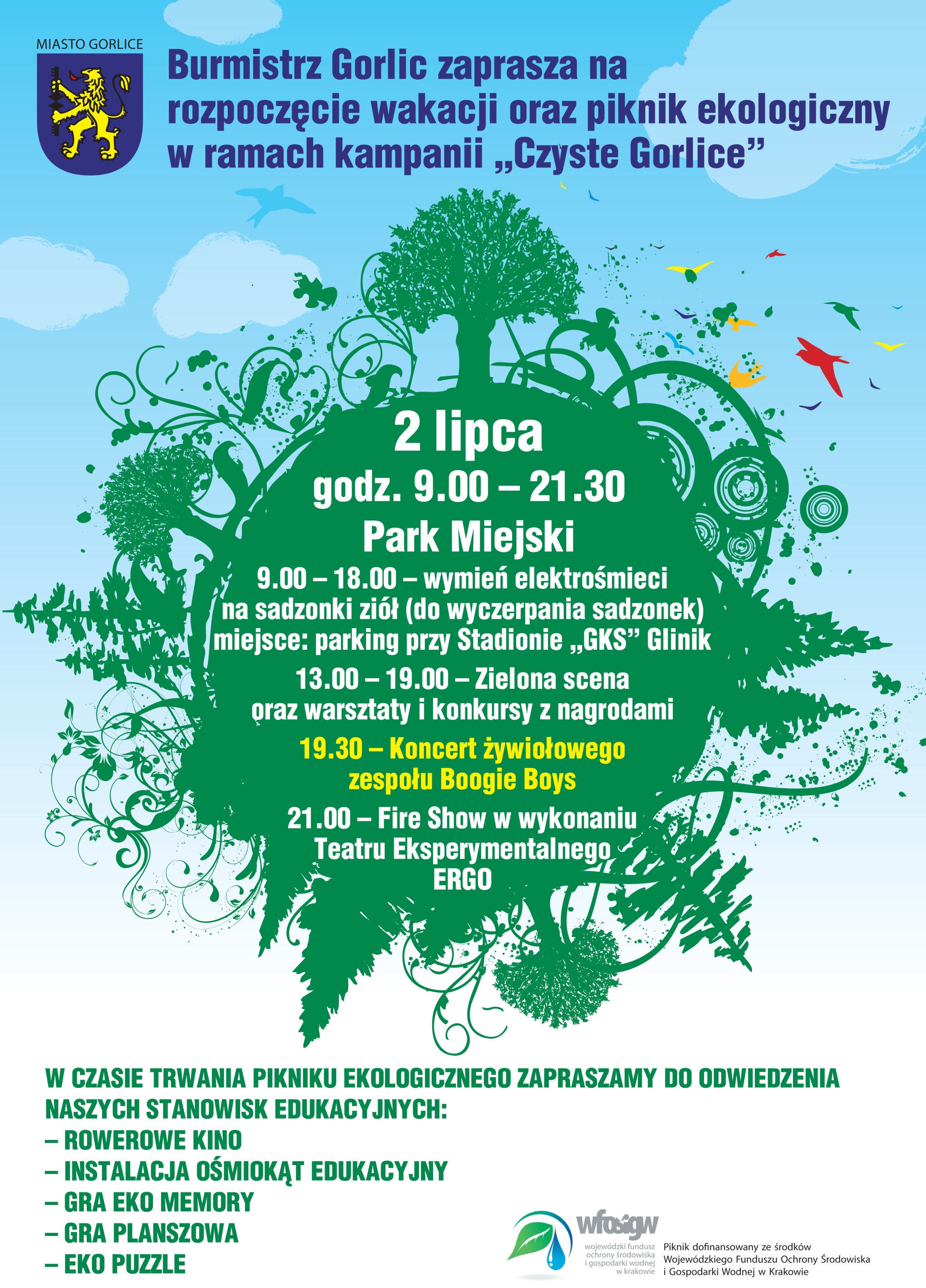 Boogie Boys i piknik ekologiczny w Parku Miejskim