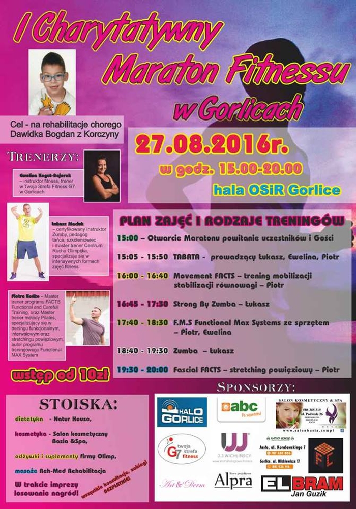 I Charytatywny Maraton Fitnessu w Gorlicach