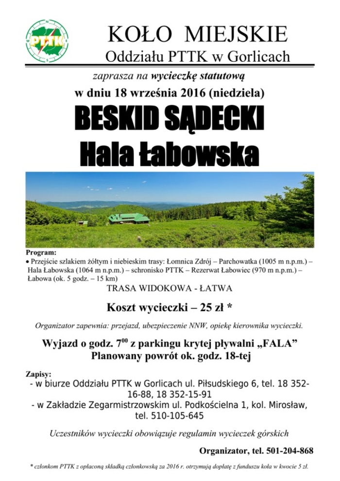 Wycieczka w Beskid Sądecki