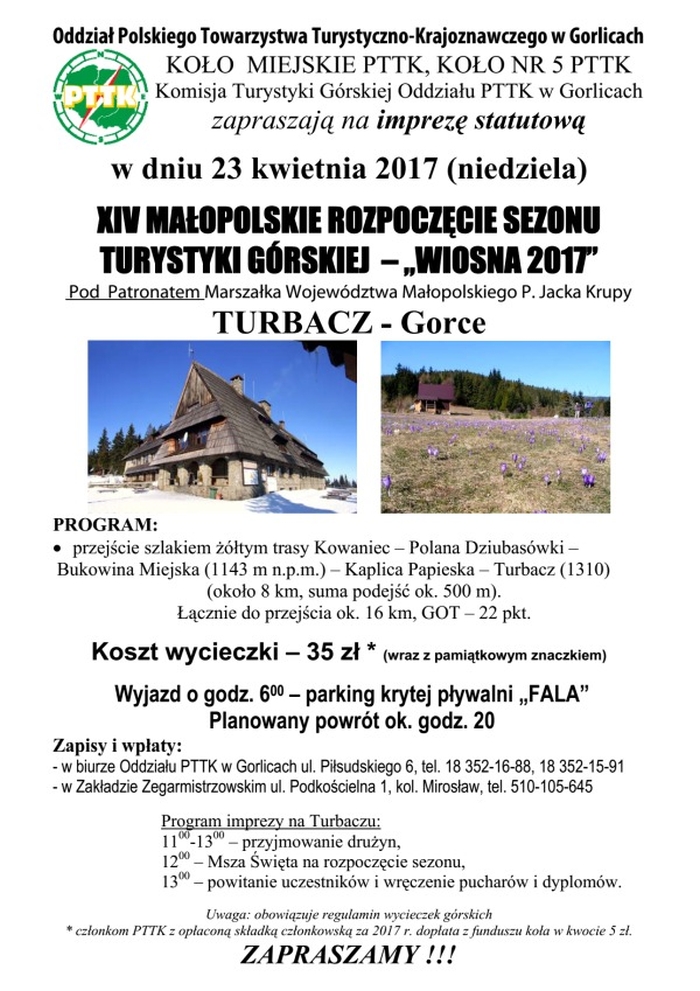 Małopolskie Rozpoczęcie Sezonu Turystyki Górskiej