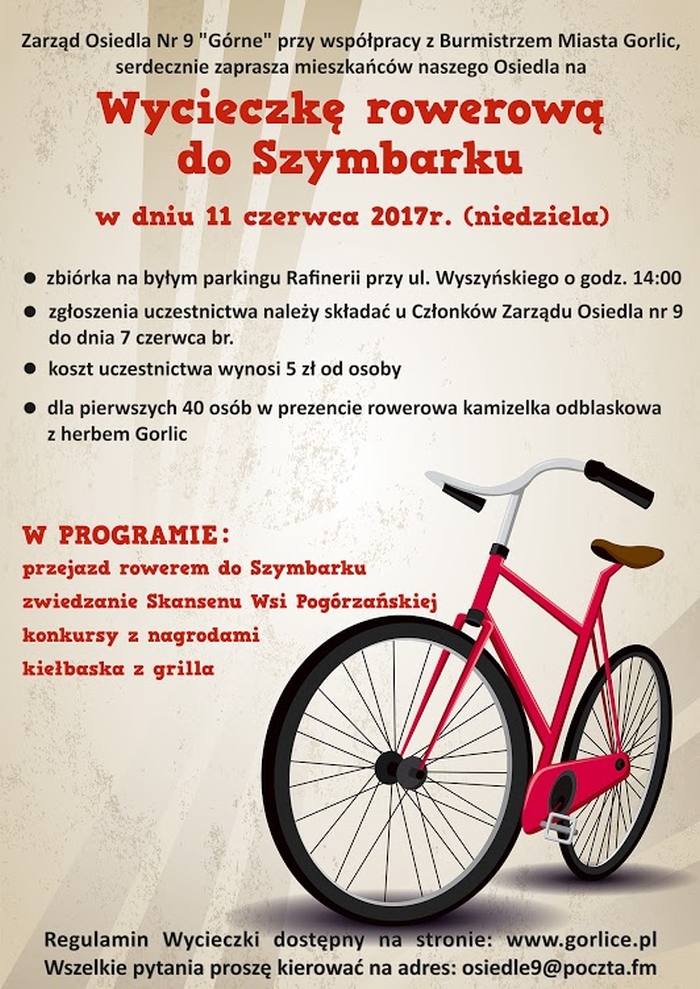 Wycieczka rowerowa do Szymbarku