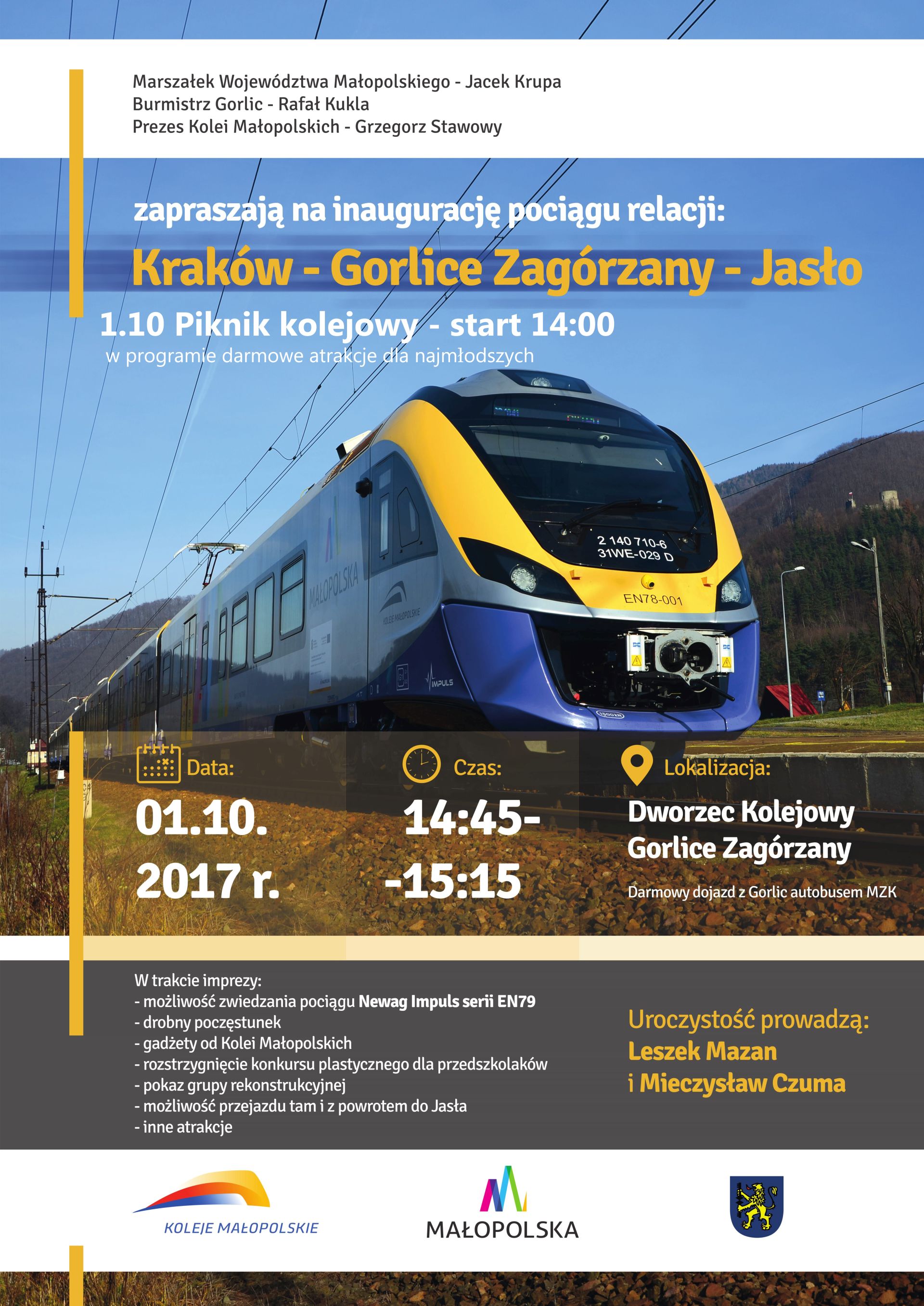 Piknik kolejowy na inaugurację nowego połączenia kolejowego Jasło-Gorlice-Kraków