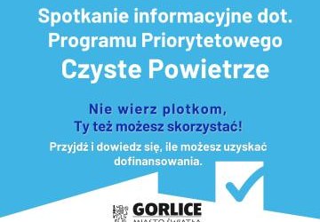 Zapraszamy na spotkanie dotyczące programu Czyste Powietrze!