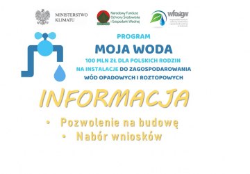 Informacja w sprawie pozwoleń na budowę zbiorników retencyjnych w związku z Programem Moja Woda