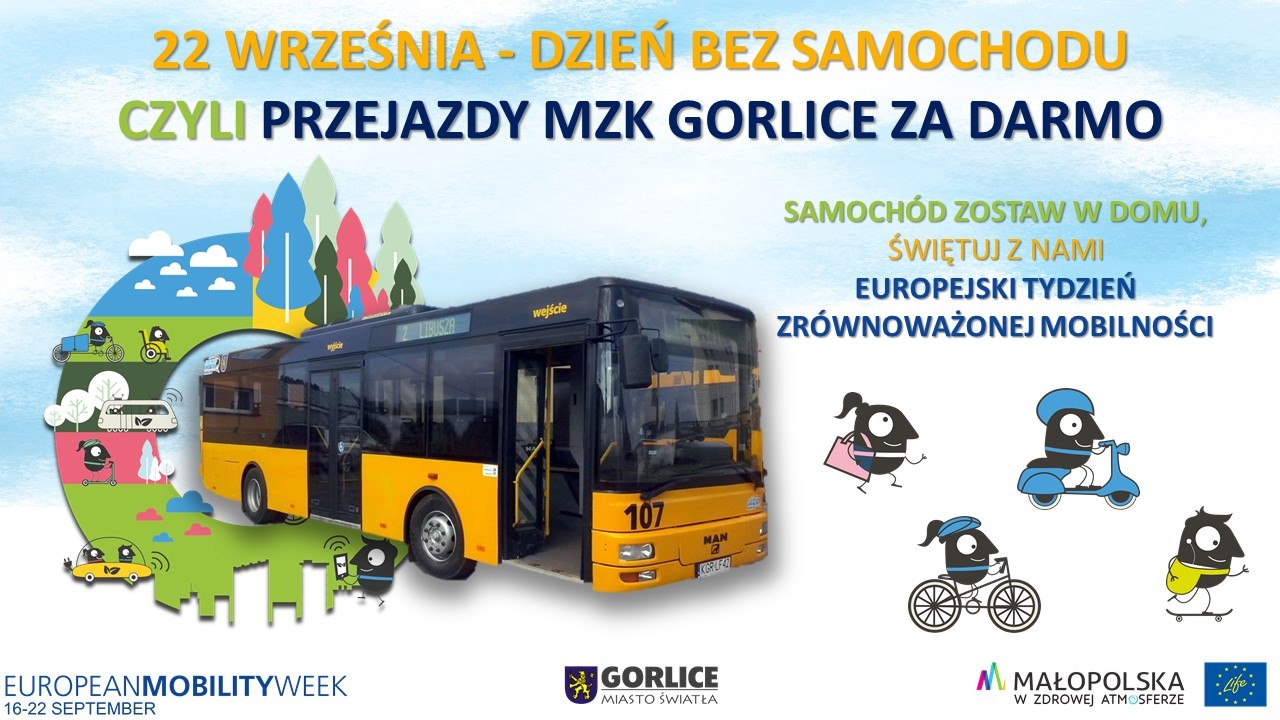 Dzień bez samochodu - darmowe przejazdy MZK!