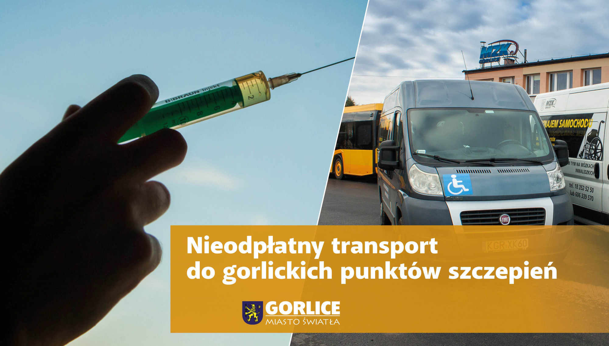 Nieodpłatny transport do gorlickich punktów szczepień